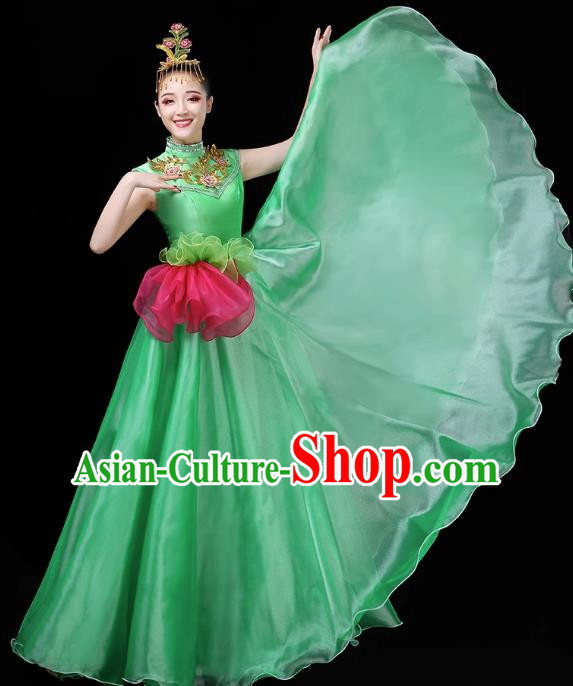 Opening Dance Big Swing Skirt Performance Costume Female Chorus Modern Large Stage Long Skirt Dance Costume