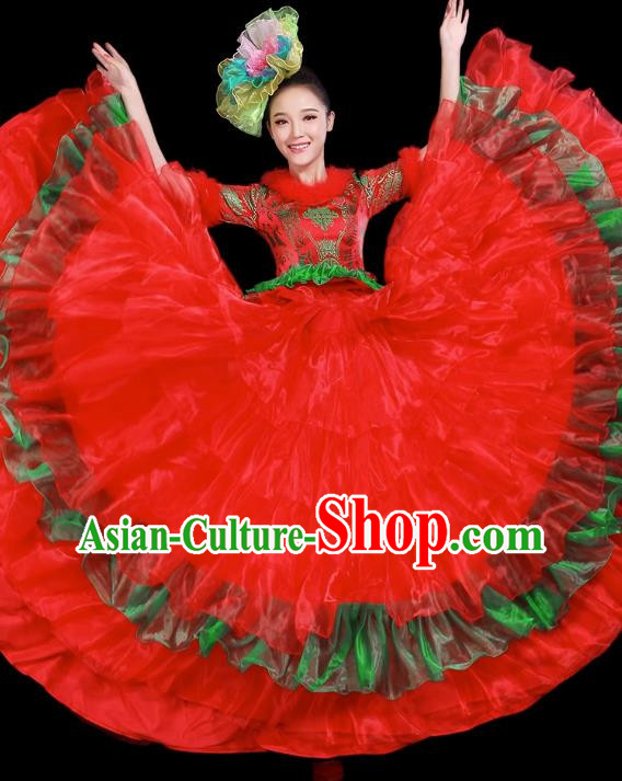 Opening Dance Big Swing Skirt Performance Costume Female Modern Dance Costume Adult Dancer Skirt