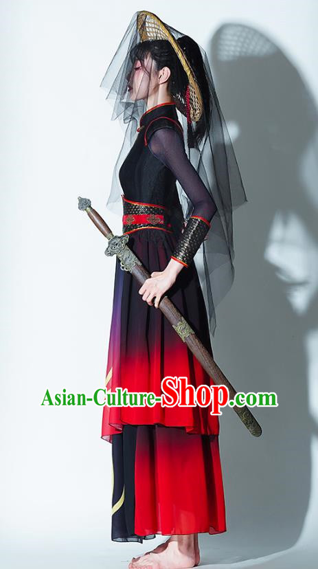 Sword Dance Costume Chivalrous Hanfu Female Ancient Costume Chivalrous Style Female Huo Yuanjia Chivalrous Line Chinese Style Jazz Dance Costume