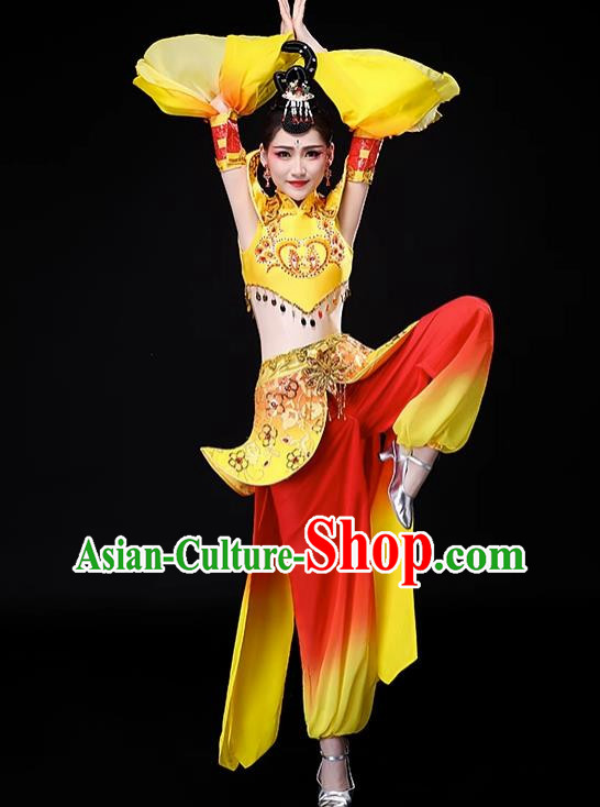 Xinjiang Dance Costumes Dunhuang Dance Costumes Classical Dance Thousand Handed Avalokitesvara Costumes Chinese Drumming Costumes Women