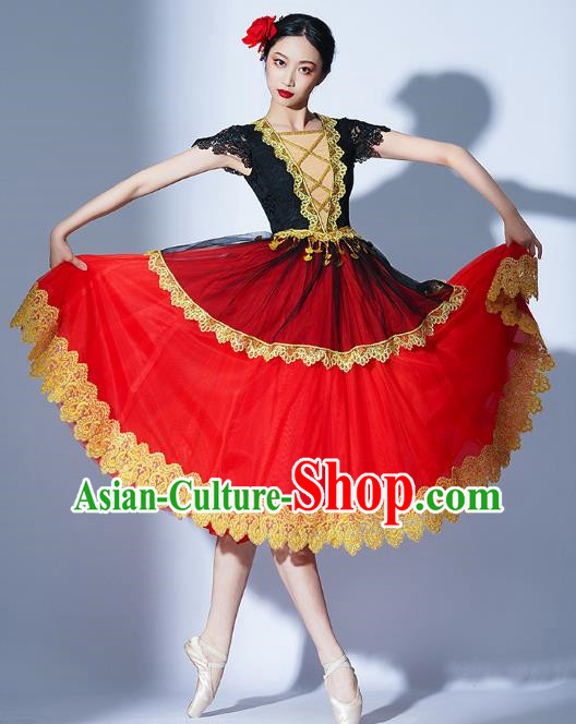 Drama Performance Costumes Spanish Dance Ballet Skirt Opera Stage Costumes Opening Dance Modern Dance Tap Dance