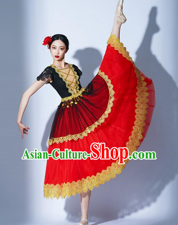 Drama Performance Costumes Spanish Dance Ballet Skirt Opera Stage Costumes Opening Dance Modern Dance Tap Dance