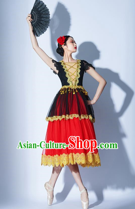 Drama Performance Costumes Spanish Dance Ballet Skirt Opera Stage Costumes Opening Dance Modern Dance Tap Dance