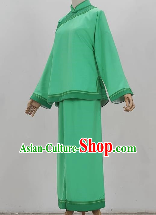 Green Drama Village Girl Costumes Ancient Costumes Huangmei Opera Performance Costumes Yue Opera Jiujin Girl Plain People Women Clothes