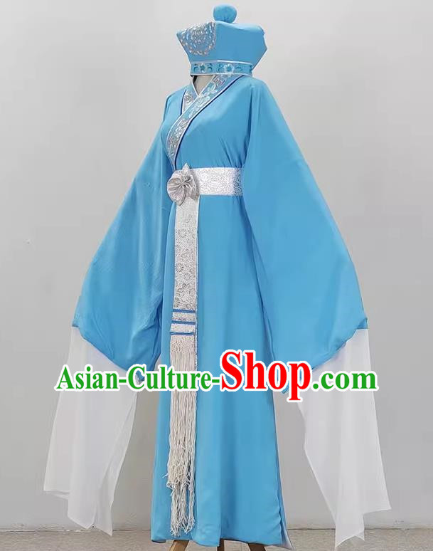 Silk Flower Delivery Club Embroidered Slant Collar Xiaosheng Yi Costume Drama Opera Yue Opera Cantonese Opera Qiong Opera Huangmei Opera