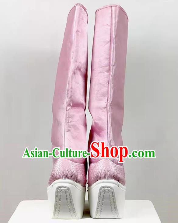 Yue Opera Meng Lijun Satin Nano Bottom 2 Inch High Top Performance Shoes Drama Opera Yue Opera Huangmei Opera Dance