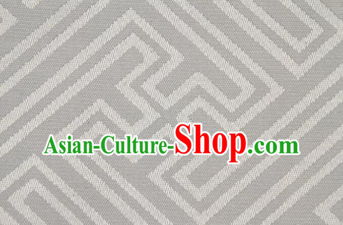 Buddhism Swastika Pattern White Cloth Traditional Chinese Fabric Tibetan Robe Brocade