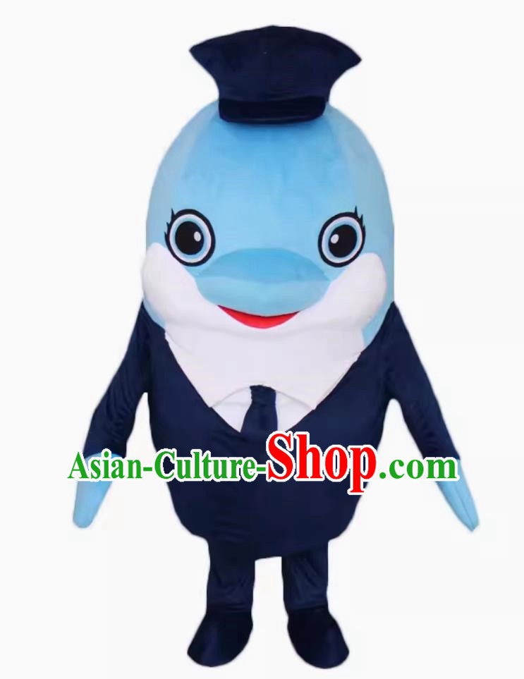 Animal Model Doll Costume Dolphin Puppet Costume Captain Image Large Doll Human Suit Event Promotional Costume