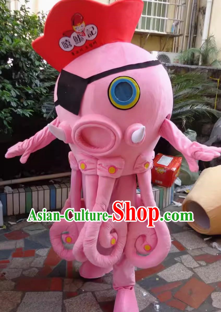 Large Marine Animal Mascot Doll Costume Octopus Octopus Humanoid Doll Clothes Adult Wear Set