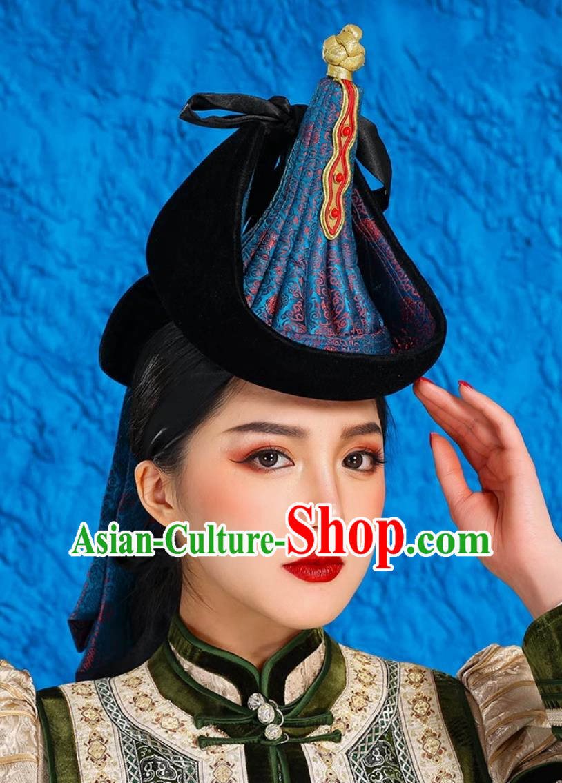 Mongolian Hat Unisex Ethnic Minority Curled Hat