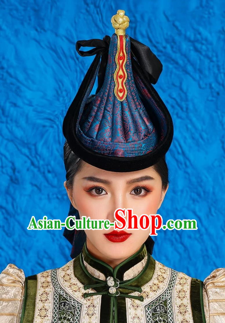 Mongolian Hat Unisex Ethnic Minority Curled Hat