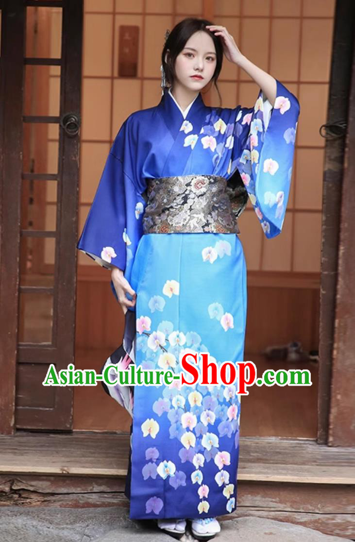 Japanese Improved Blue Printed Kimono