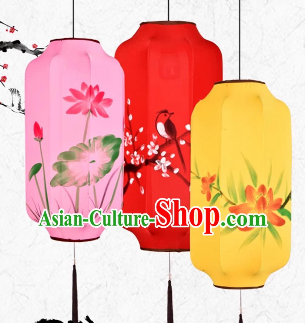 Hand Painted Palace Lantern Traditional Vase Shape Lamp Chinese Classical Lantern