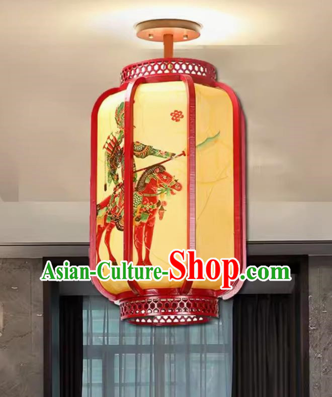 25cm Sheepskin Lantern Custom Red Chandelier Antique Chinese Style Handmade Palace Lantern