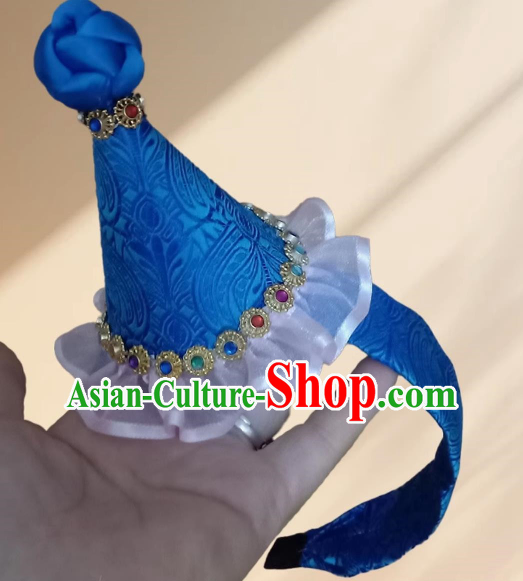 Blue Mongolian Children Hairbands And Hairpins Ethnic Minority Accessories