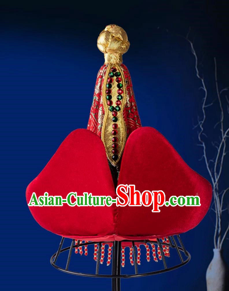 Mongolian Women Hats Exotic Headwear High End Ethnic Catwalk Hats