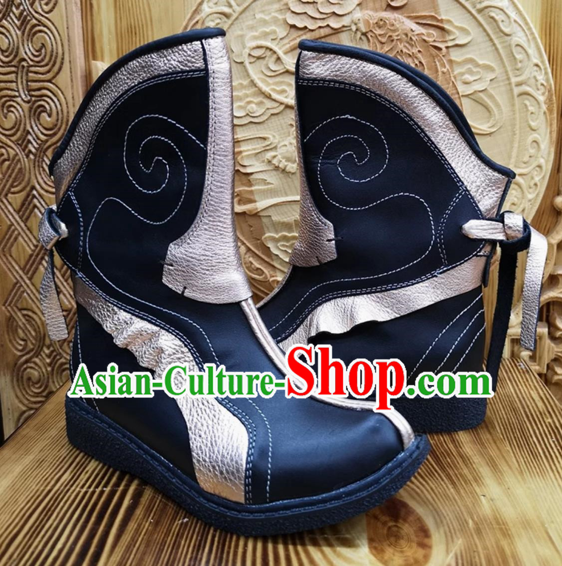 Children Mongolian Boots Ethnic Style Leather Boots Genuine Leather Martin Boots Men Women And Middle Aged Children Dance Performances Photography And Photo Boots