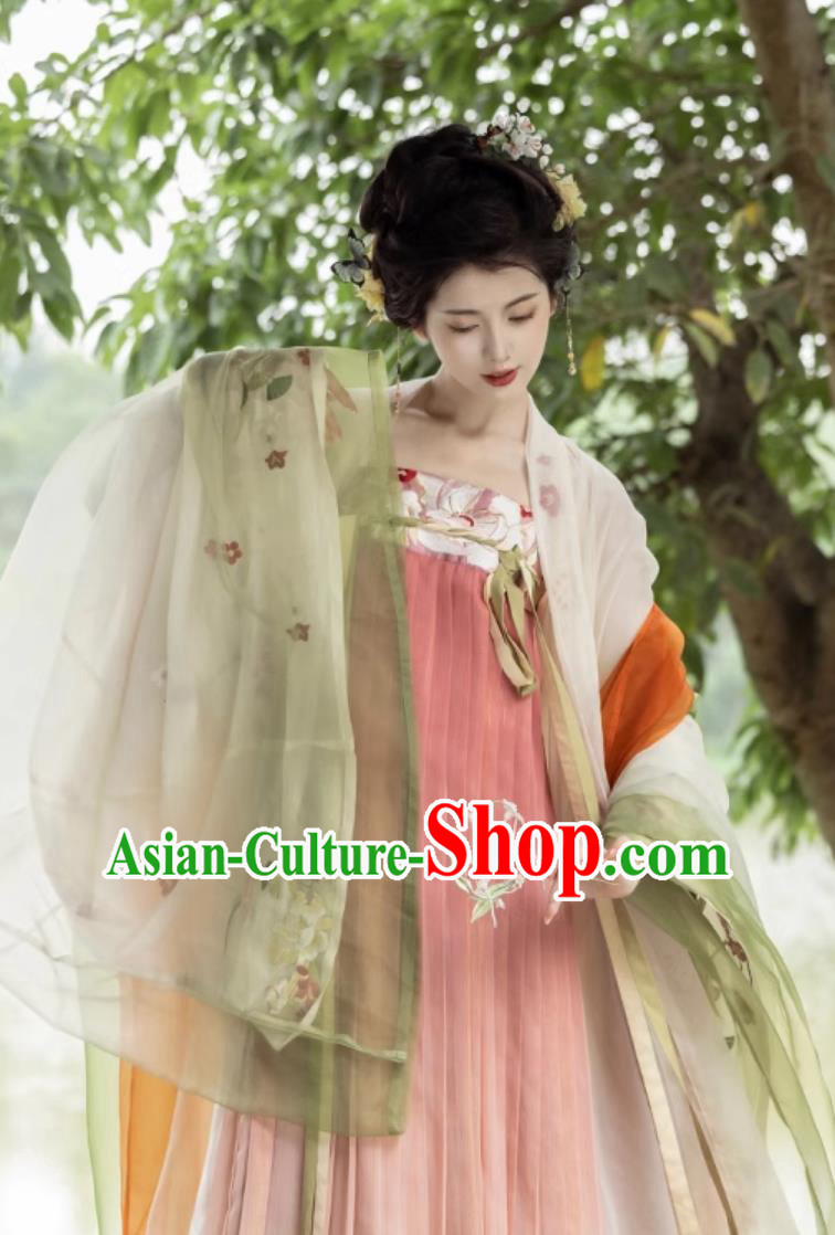 China Tang Dynasty Court Woman Dress Ancient Empress Clothing Traditional Hanfu